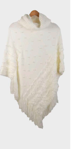 Poncho donna con applicazioni perle 3512314 KBAS