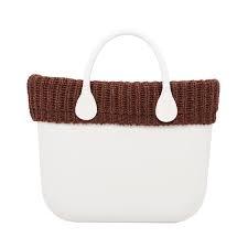 O bag .bordo mini lana treccia Metal  cioccolato O Bag Linea O bag