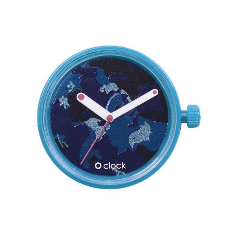 Meccanismo metal camouflage blu navy O clock O Bag Dimensione 32mm diameter