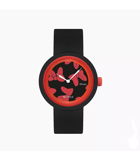 Orologio O clock Disney rosso fiocco+ cinturino O Bag Dimensione 32mm diametro