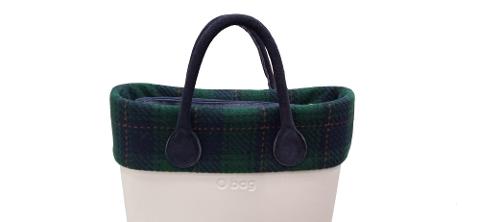 BORDO MINI TESSUTO TARTAN WALLACE Dimensione 40cm largh., 16cm alt. O Bag