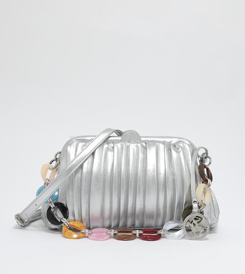 BORSA POCHETTE  NAPPA PLISSETTATA Linea Flora BH-2873 BEVERLY HILLS POLO CLUB
