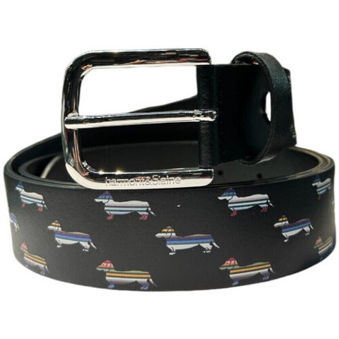 Cintura in pelle con bassotto all-over Harmont & Blaine Linea  Belts