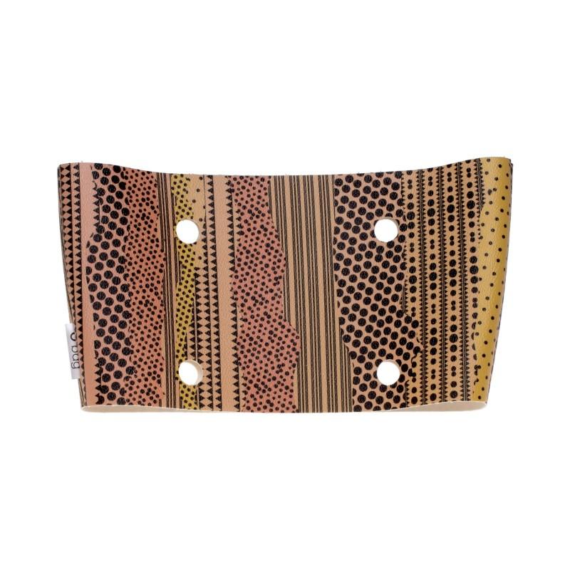 O chic trim. Etnico O finiture in similpelle fantasia chic O Bag