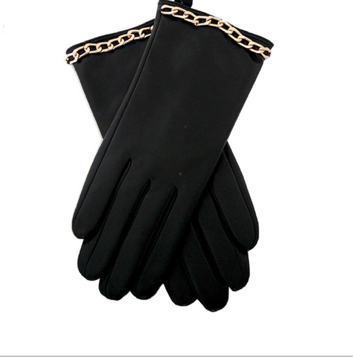 Guanti Donna pelle nera ROGP3ND03 ROCCOBAROCCO linea BIRYANI