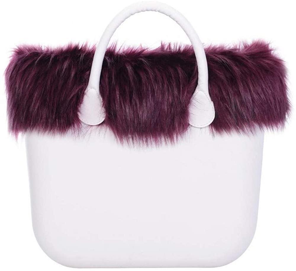 Bordo ecopelliccia mini Volpe melanzana O bag Dimensione 40cm largh., 16cm alt. O Bag