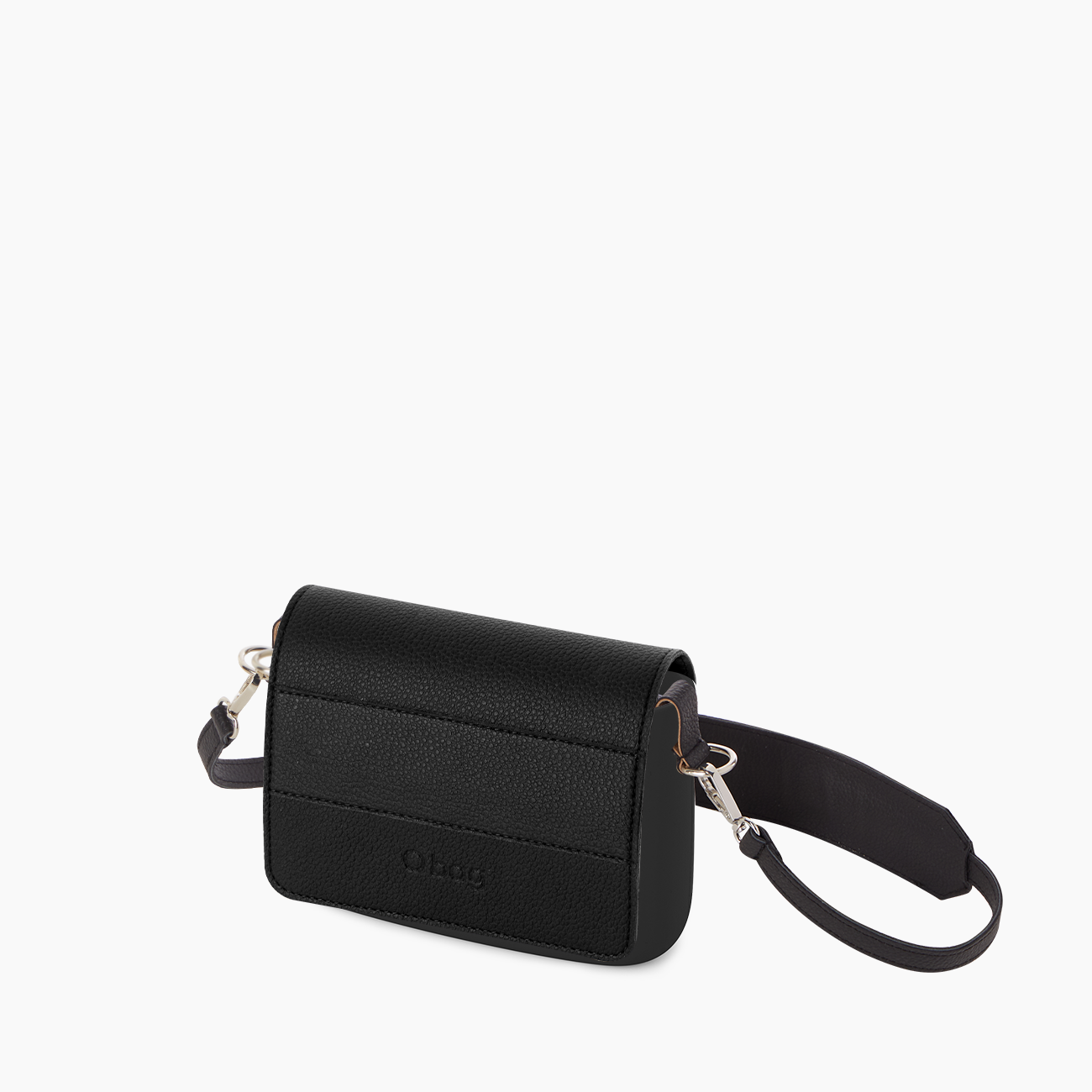 Borsa a tracolla con patta bottalato O GLAM  NERO O Bag