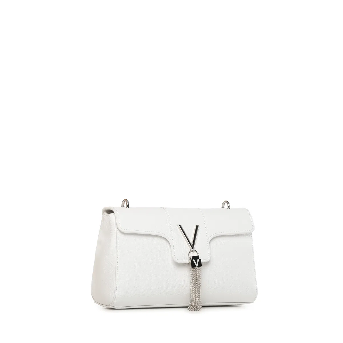 Borsa a Tracolla con patta  Saffiano VBS1IJ13 platino VALENTINO DIVINA