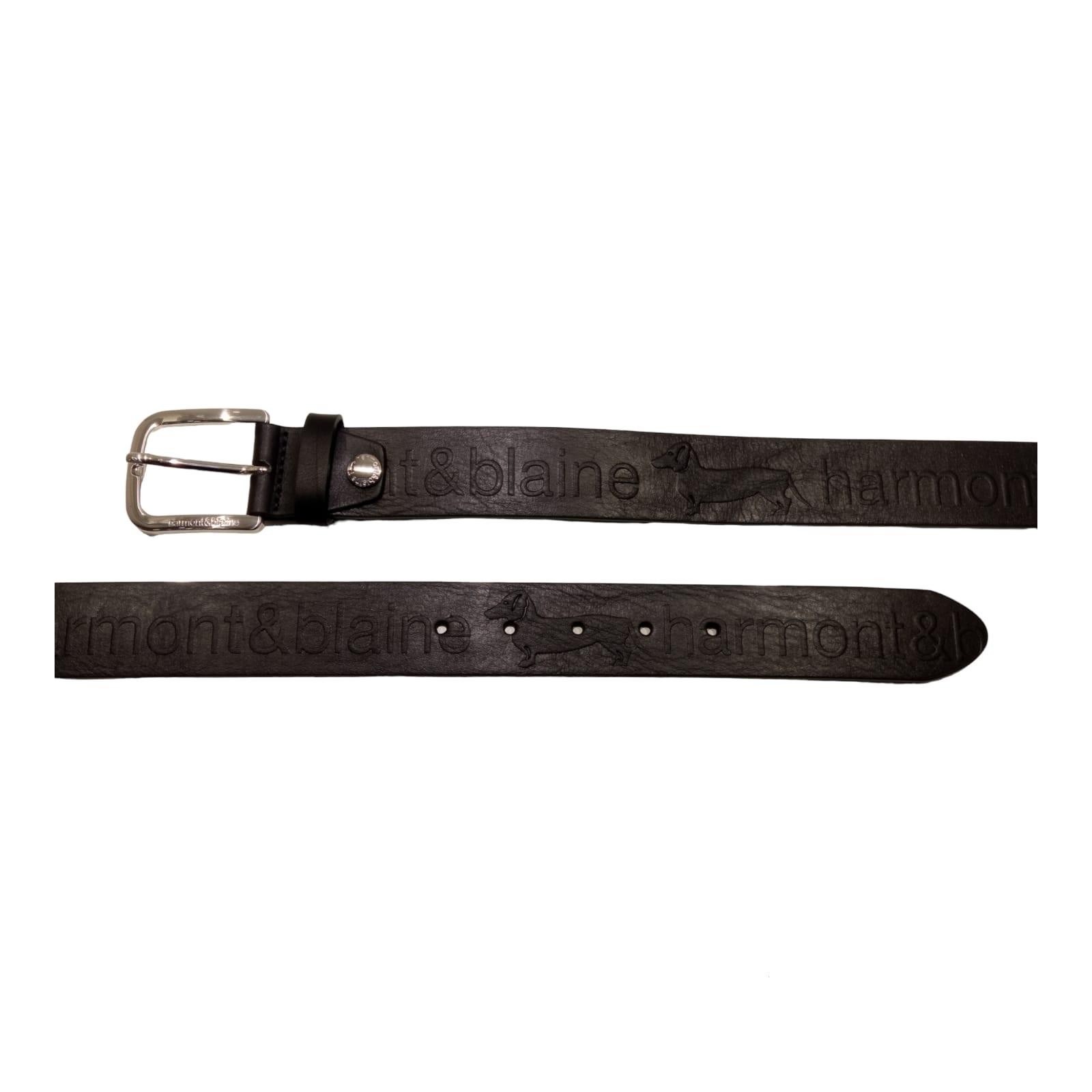 Cintura in pelle con bassotto all-over  CM 3.5 H2DPMH990054 Harmont & Blaine Belts pelle