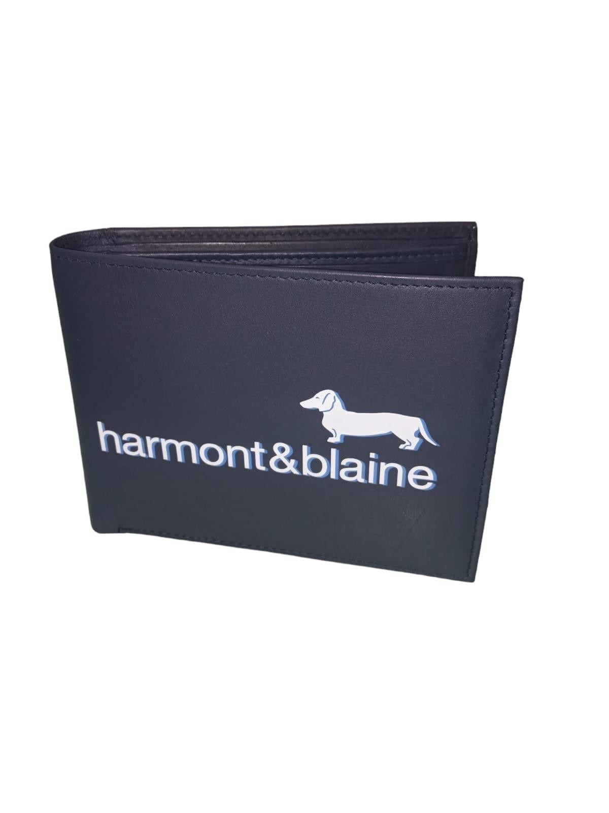 PORTAFOGLIO PORTA MONETE UOMO BLU Harmont & Blaine Linea Pepe