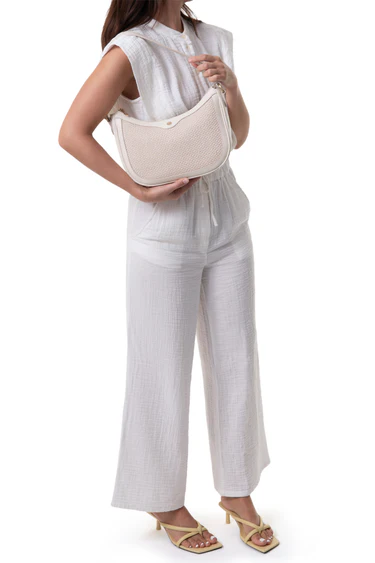 BORSA A TRACOLLA BEIGE 6520138 HEXAGONA LINEA GIUDITTA