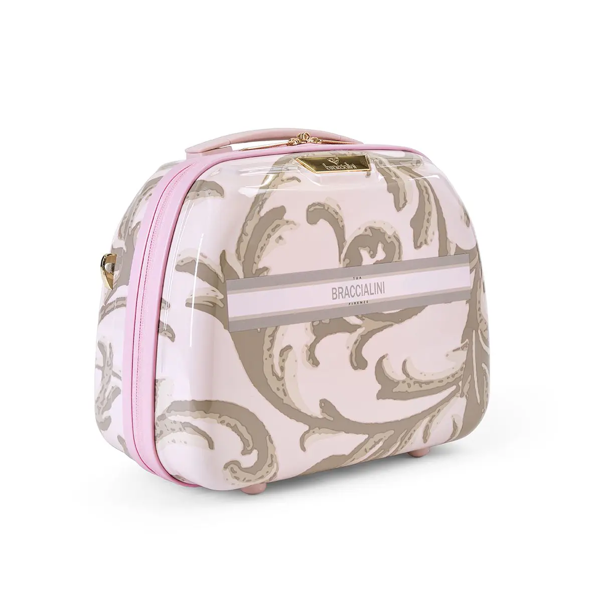 Set 3 trolley grande - medio - cabina + beauty case  Espandibile Flower BRACCIALINI ARTE