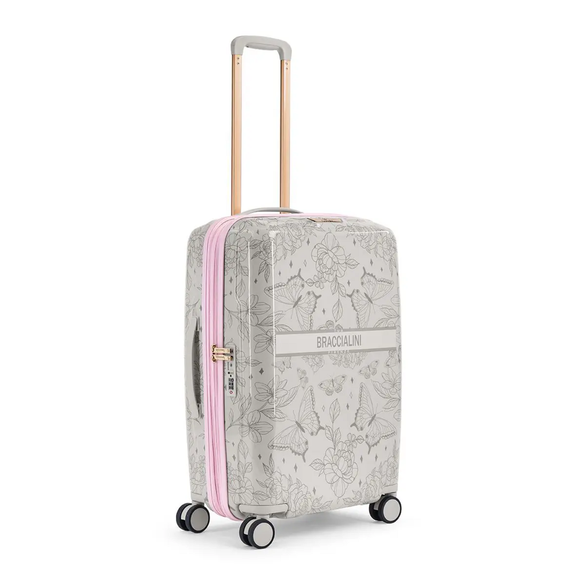 Trolley 4 ruote espandibile 64 cm  butterfly BRACCIALINI LINEA ARTE