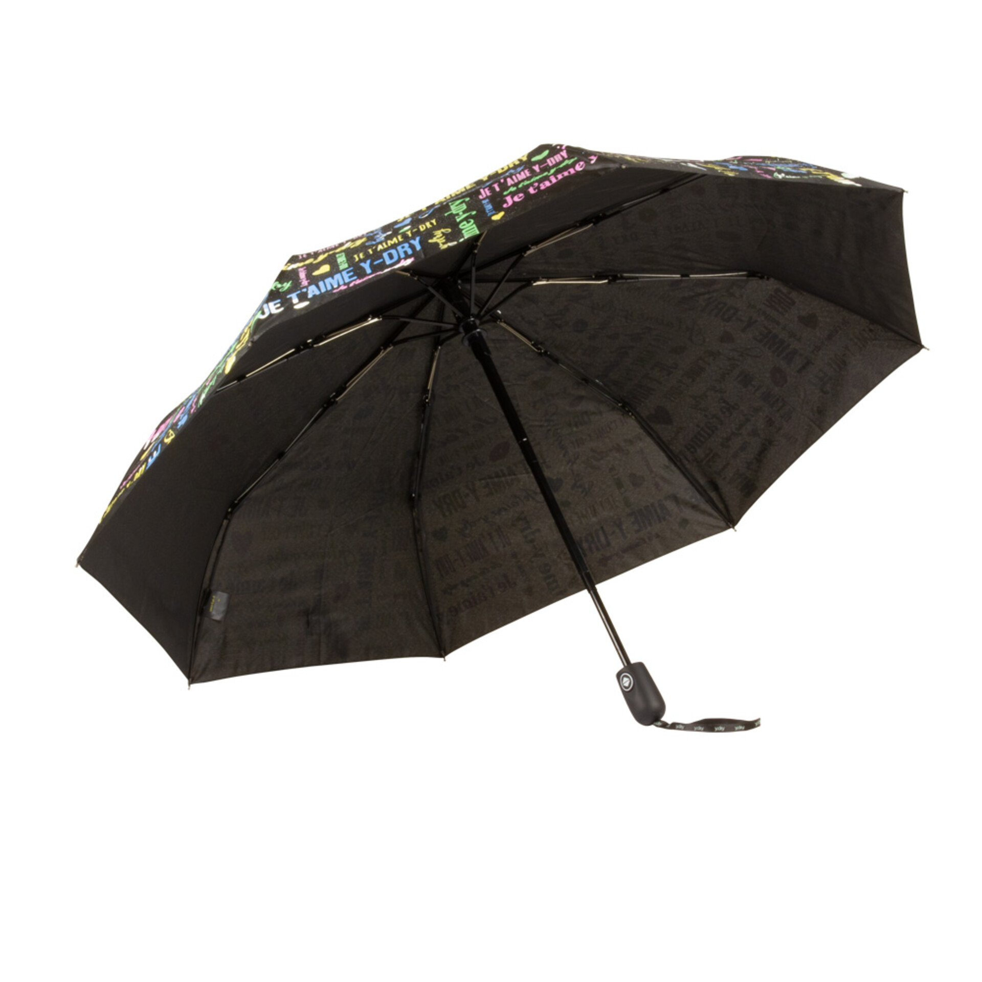 Ombrello Donna Mini Apri e chiudi che diventa multicolor al contatto con l acqua Y-dry JE T 'AIME