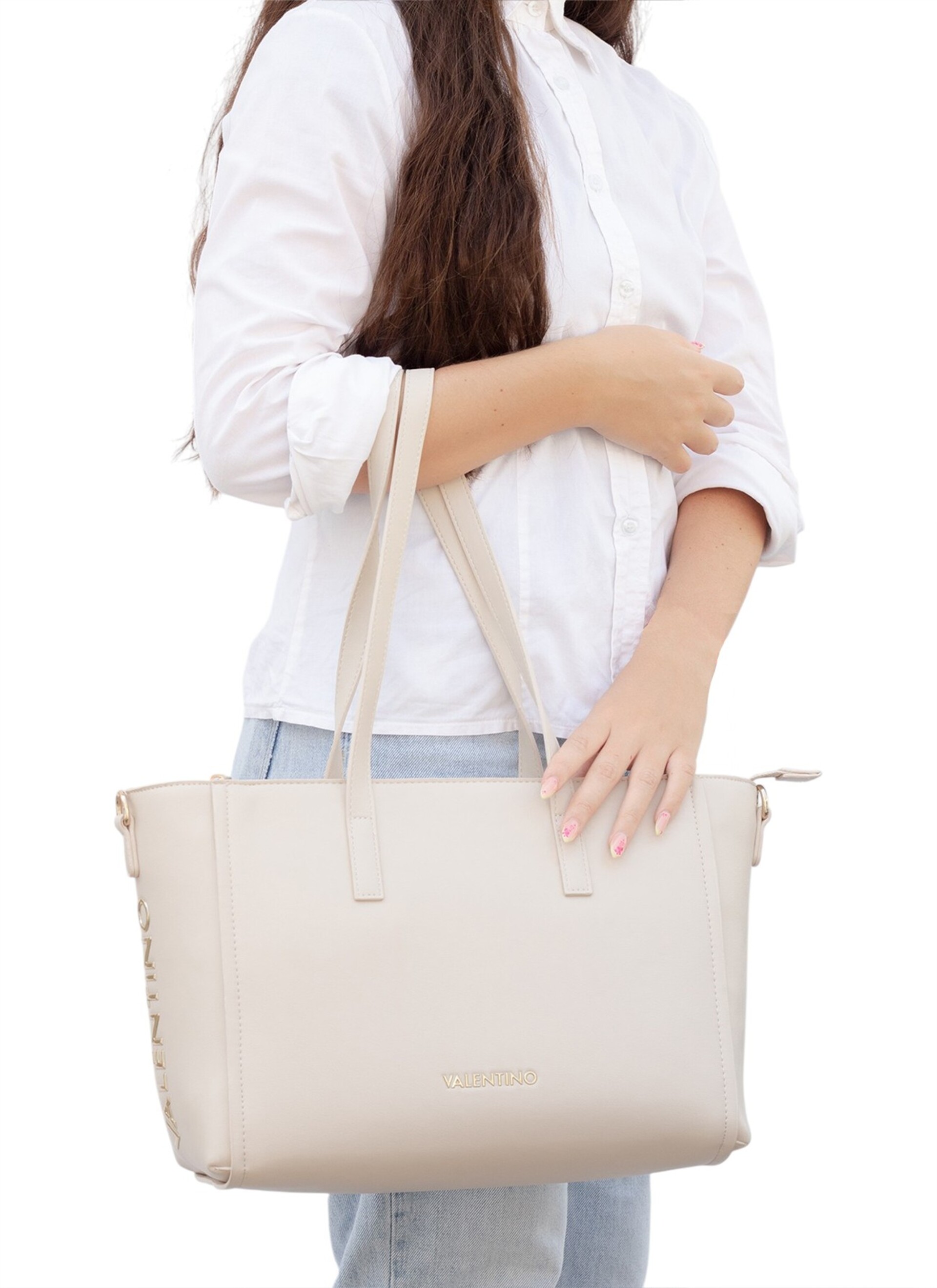 Borsa Shopper  ECRU VBS9AA01 VALENTINO Linea FOSCA RE