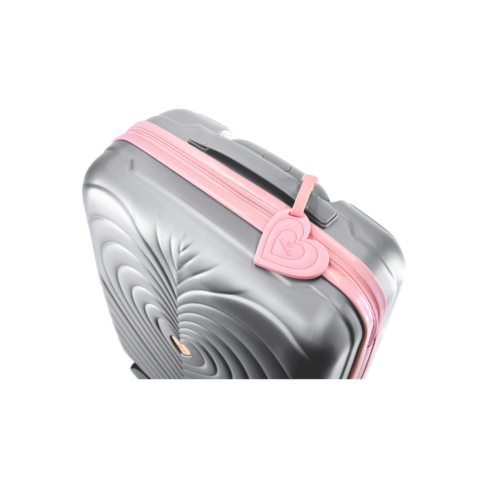 Trolley 4 ruote 55 cm  ARGENTO BRACCIALINI LINEA O CORE