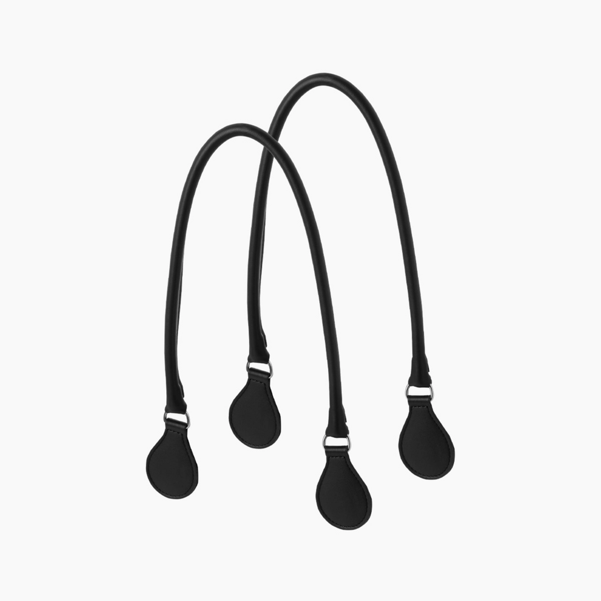 Manico lungo tubolare nero tessuto sintetico O Bag o bag