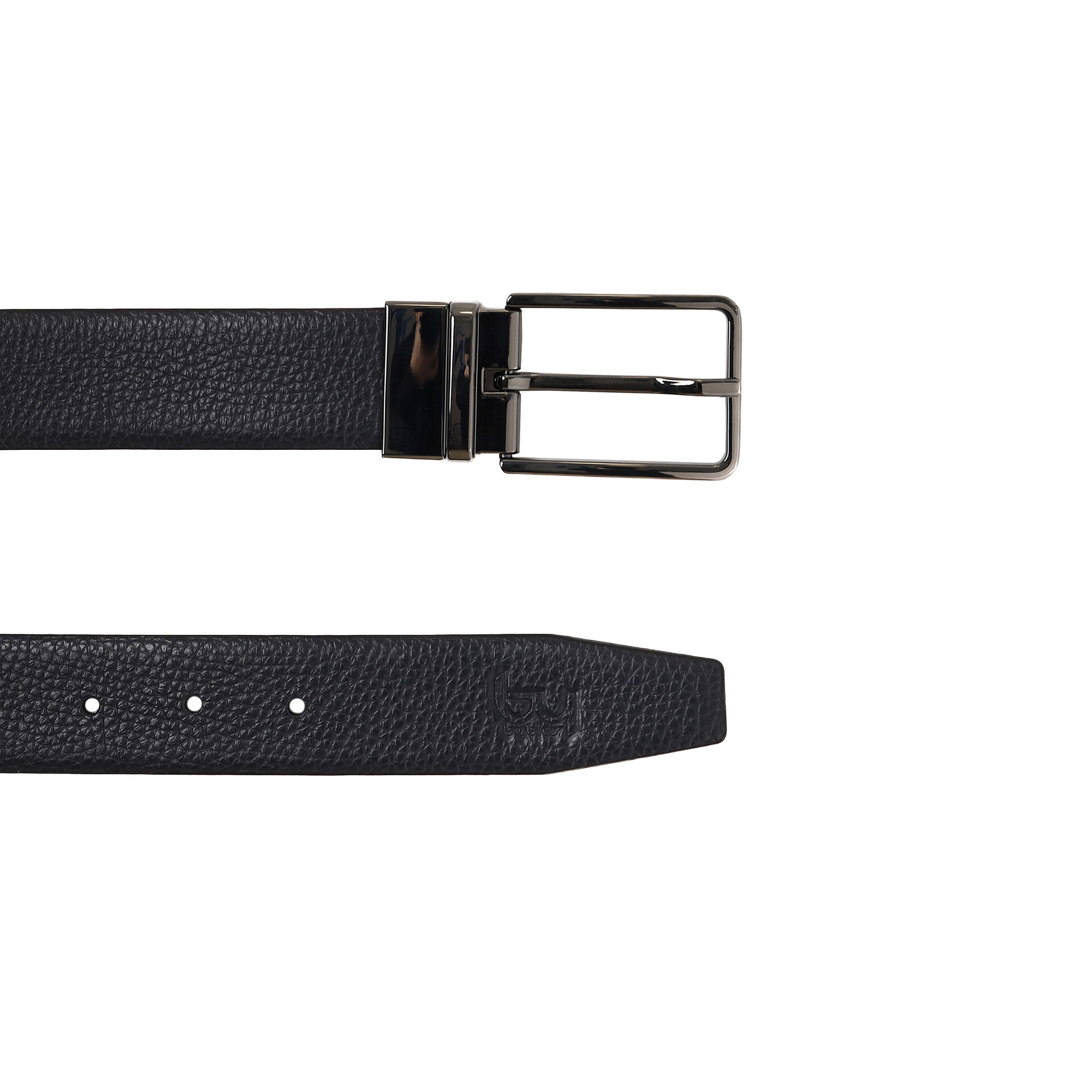 CINTURA UOMO PELLE DOUBLE NERO/BLU By Byblos Linea Crew