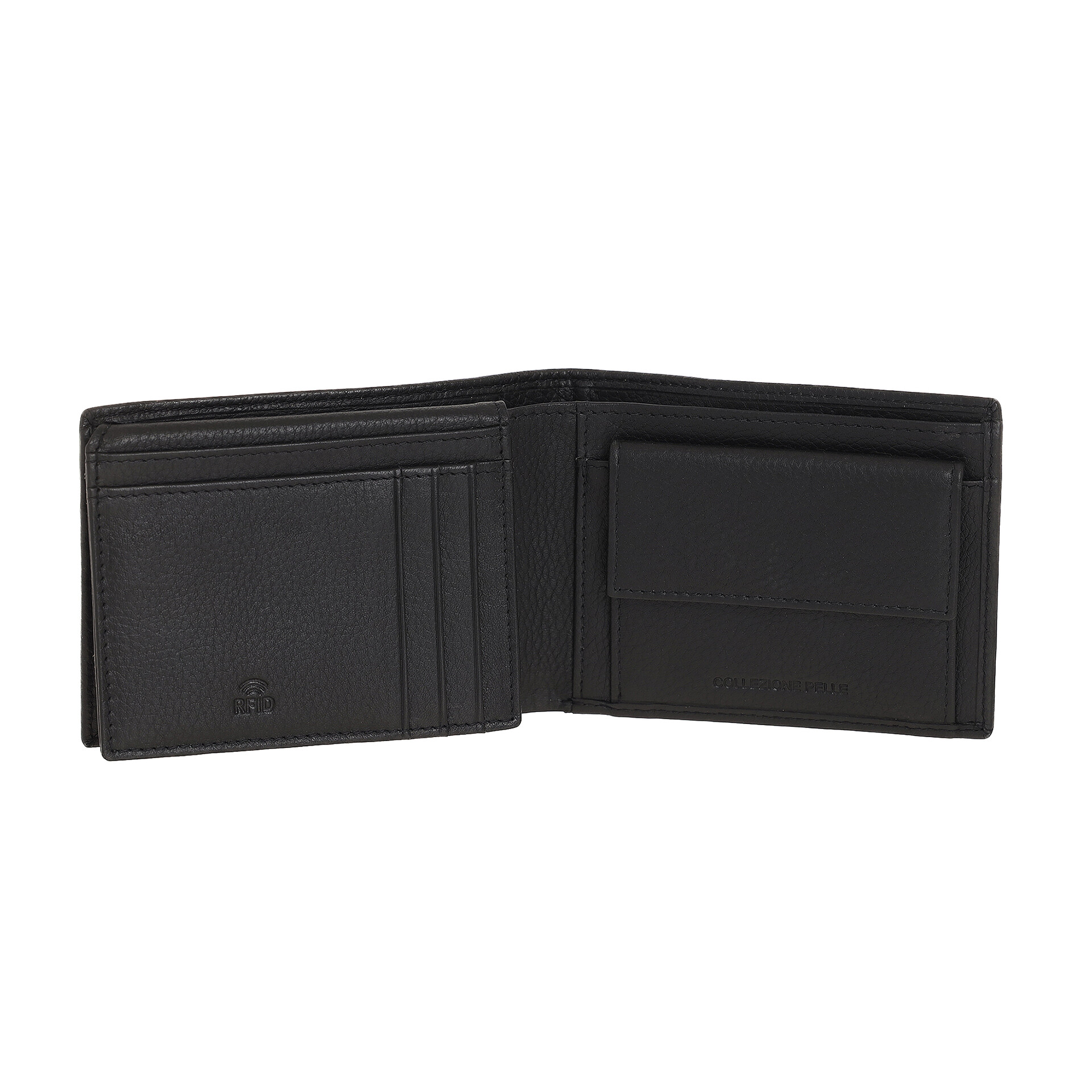 PORTAFOGLIO PELLE  UOMO NERO  CON RIBALTINA By Byblos LINEA HYROBE