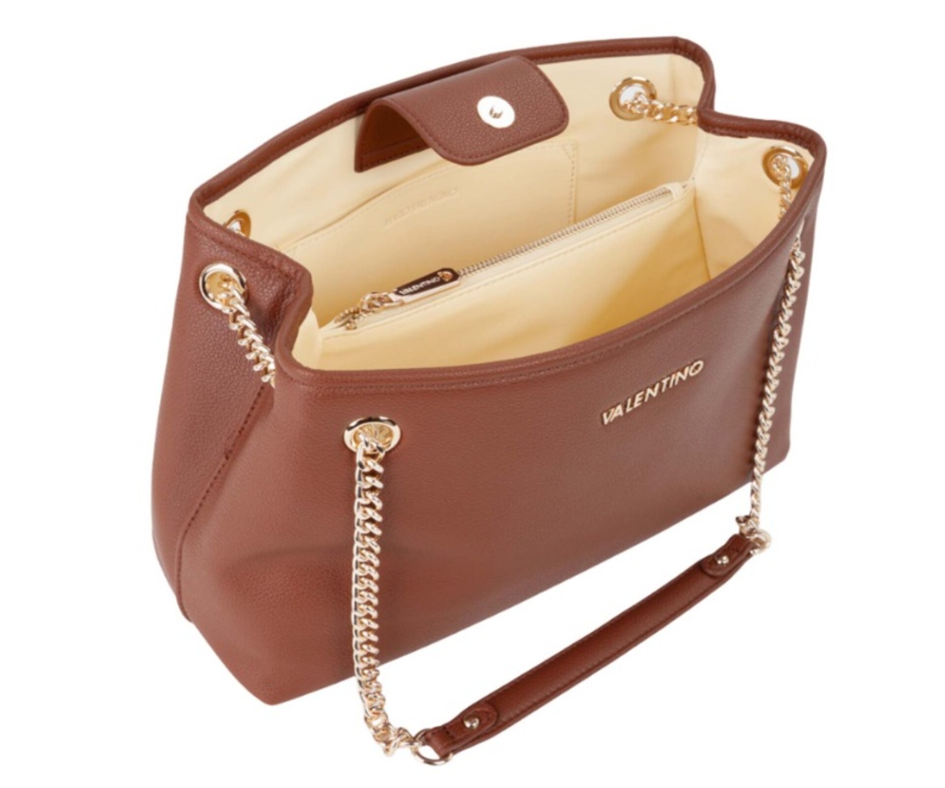 BORSA DOPPI MANICI CATENE CUOIO VBS9O13 VALENTINO LINEA RHEA