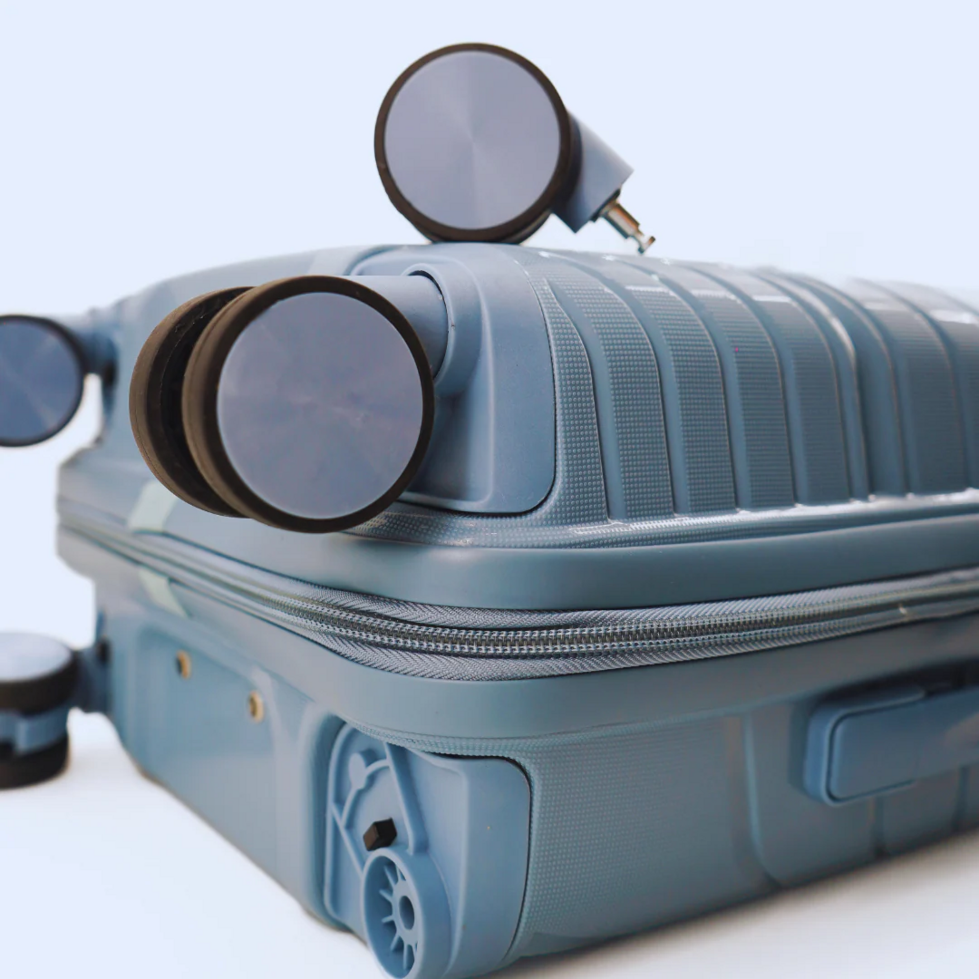 Set 4 trolley grande - medio - cabina-cabina p/c  Azzurro NPLE Linea travel guard pro