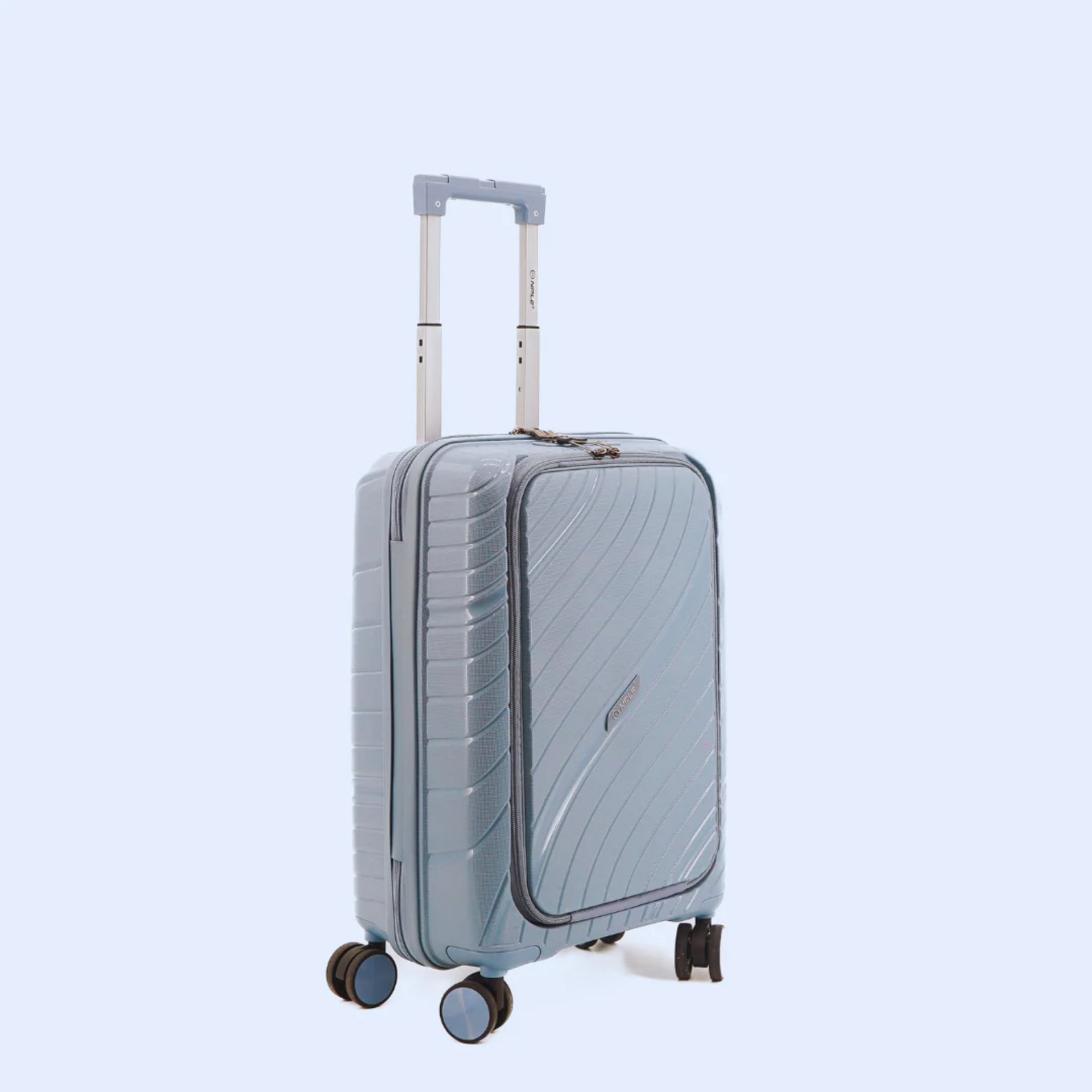 Set 4 trolley grande - medio - cabina-cabina p/c  Azzurro NPLE Linea travel guard pro