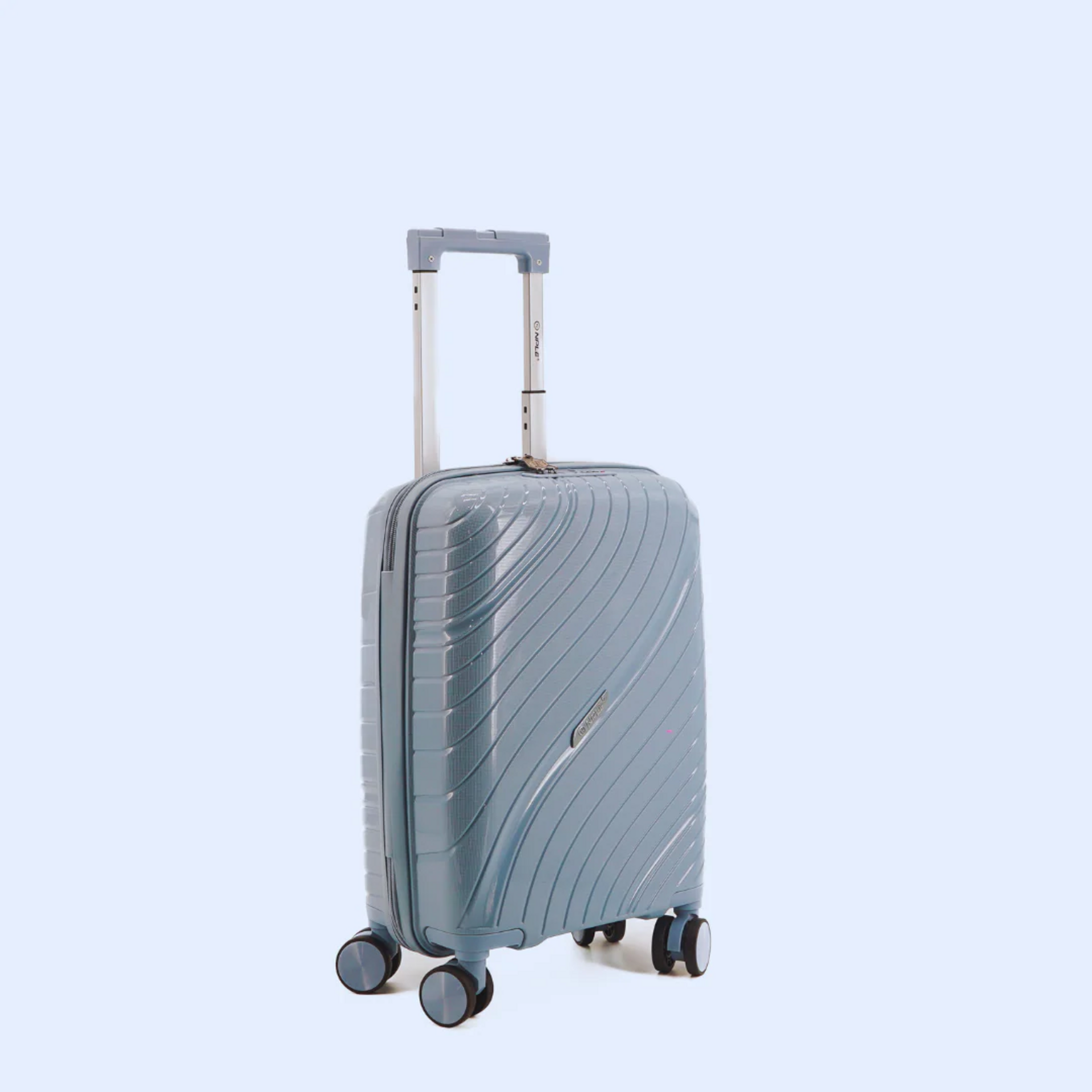 Set 4 trolley grande - medio - cabina-cabina p/c  Azzurro NPLE Linea travel guard pro