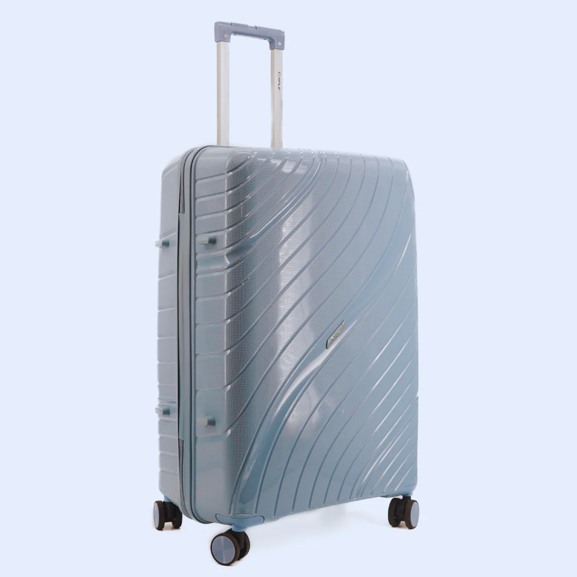 Set 4 trolley grande - medio - cabina-cabina p/c  Azzurro NPLE Linea travel guard pro
