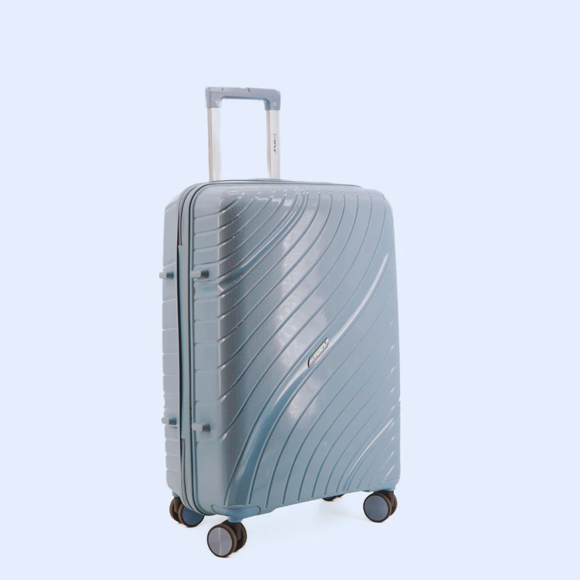 Set 4 trolley grande - medio - cabina-cabina p/c  Azzurro NPLE Linea travel guard pro