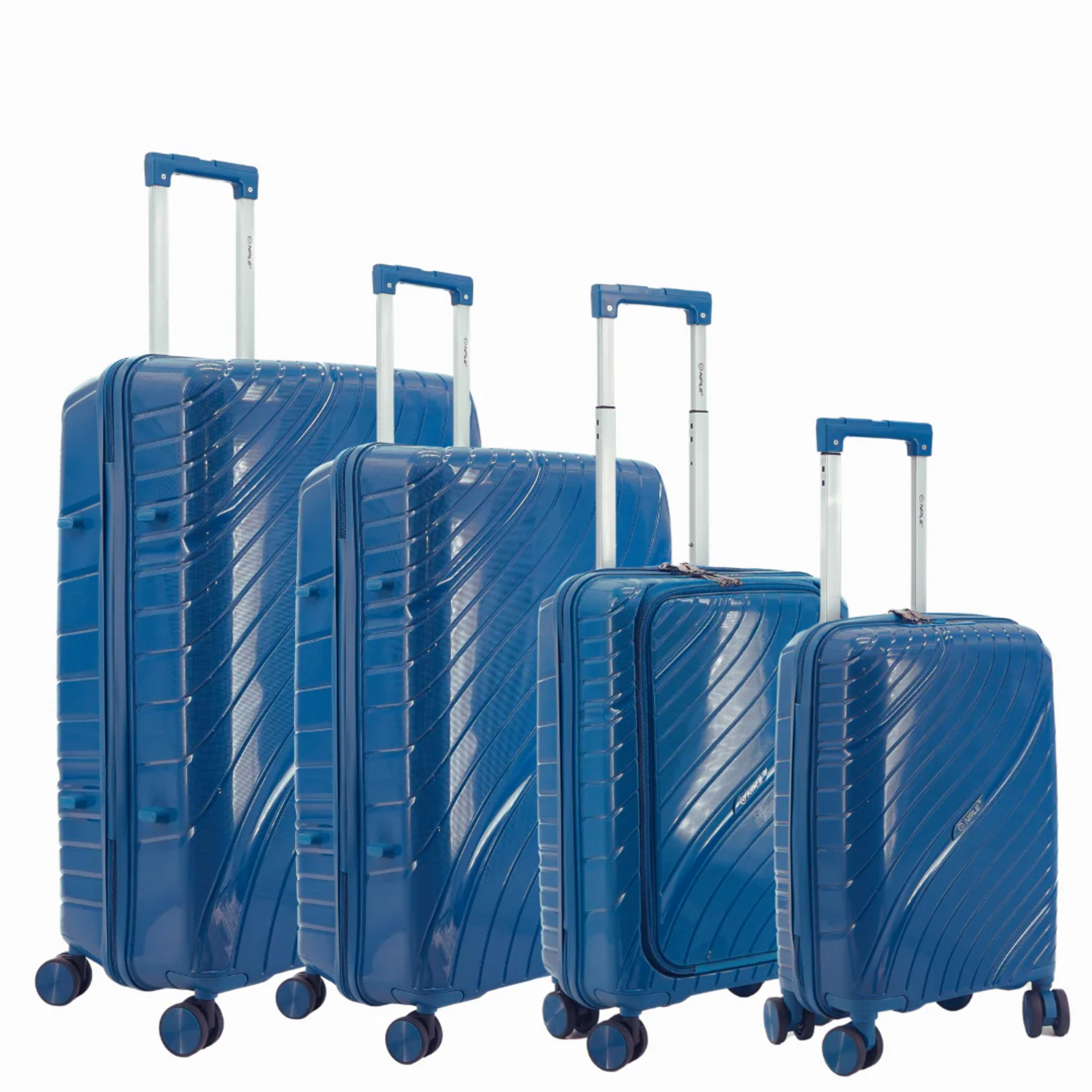 Set 4 trolley grande - medio - cabina-cabina p/c  BLU NPLE Linea travel guard pro