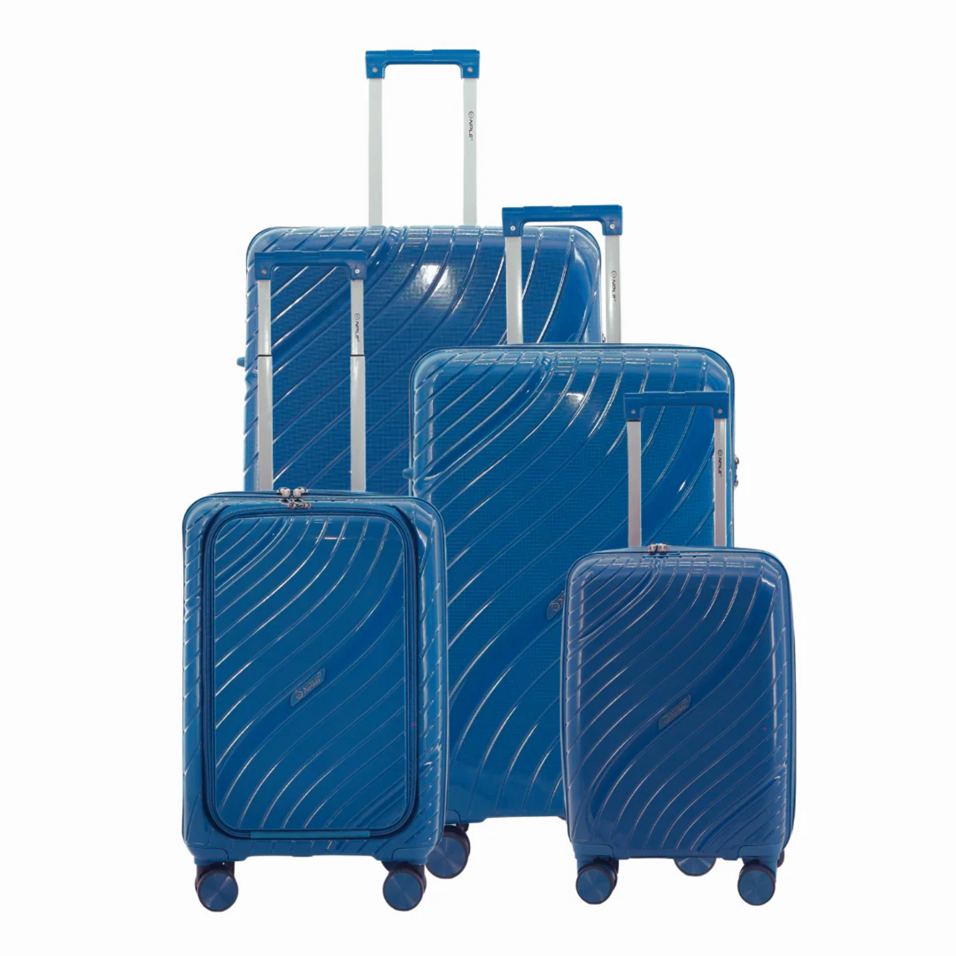 Set 4 trolley grande - medio - cabina-cabina p/c  BLU NPLE Linea travel guard pro