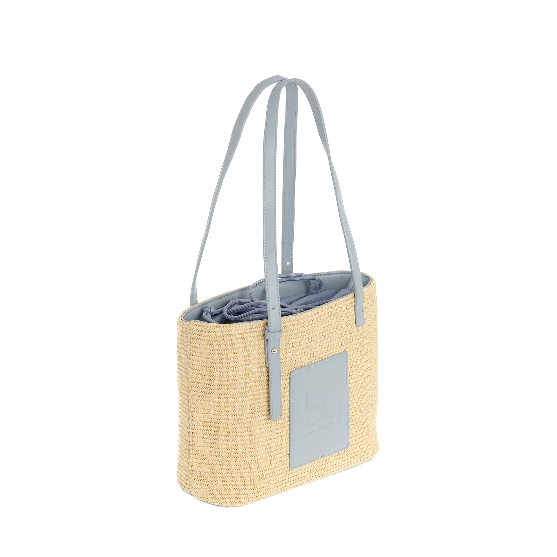 BORSA SHOPPER  PAGLIA INTRECCIATA BYBS86B01 By Byblos LINEA TESSUTO ECOPELLE