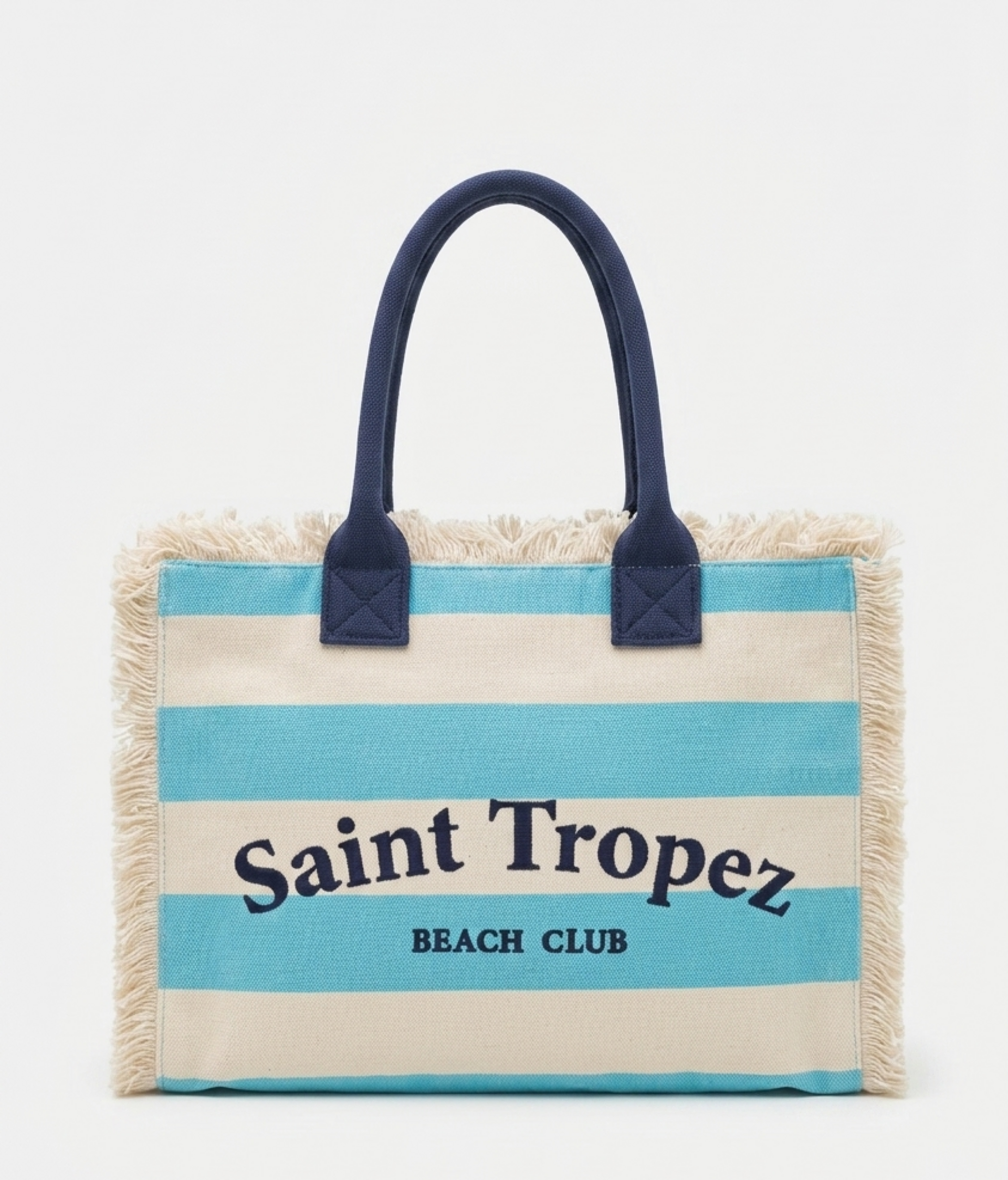 BORSA SHOPPER MARE  TESSUTO CANVAS SKY KUVE linea HORIZON STRIPE
