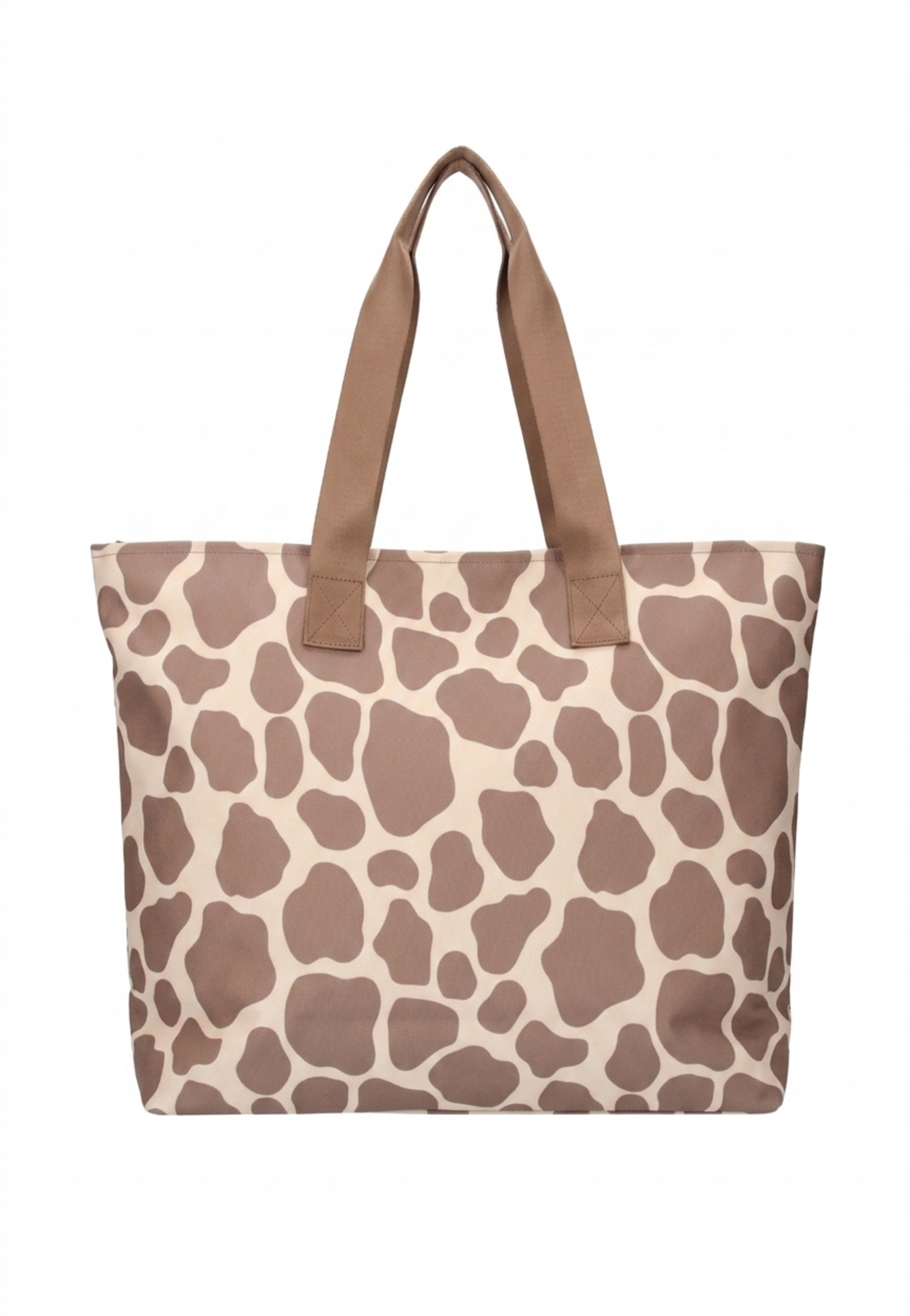 BORSA SHOPPER MARE  TESSUTO GOMMATO BROWN KUVE linea ATLANTIS