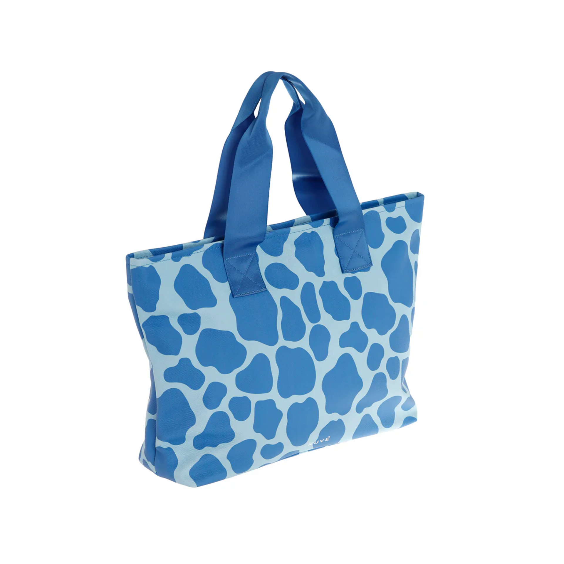 BORSA   SHOPPER  MEDIUM   TESSUTO GOMMATO BLU KUVE linea ATLANTIS
