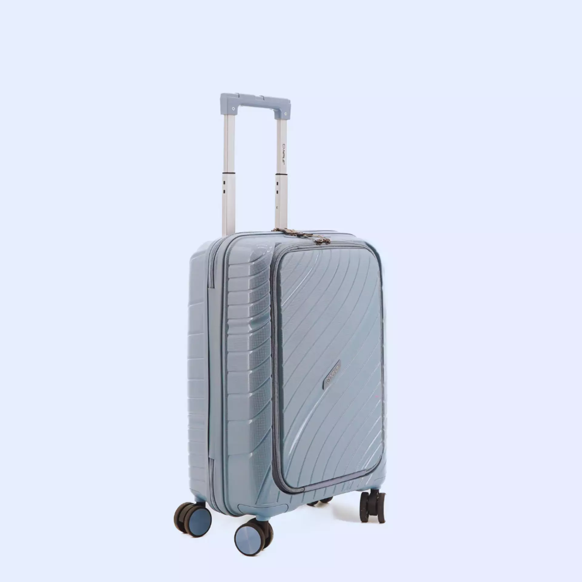 Set 3 trolley grande - medio - cabina- p/c  Azzurro NPLE Linea travel guard pro