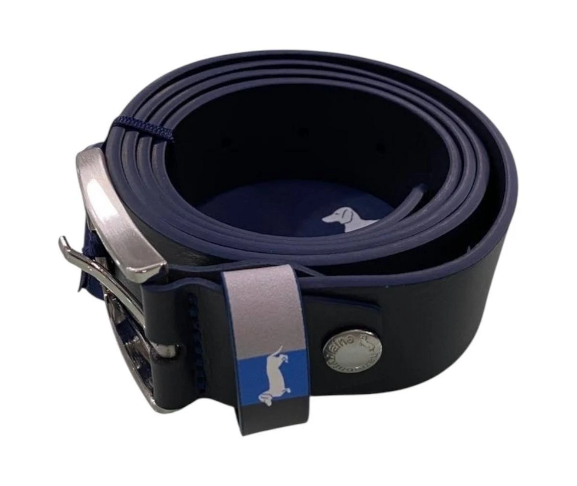 Cintura in pelle blu   cm 3.5 accorciabile Harmont & Blaine Linea Man  Belts