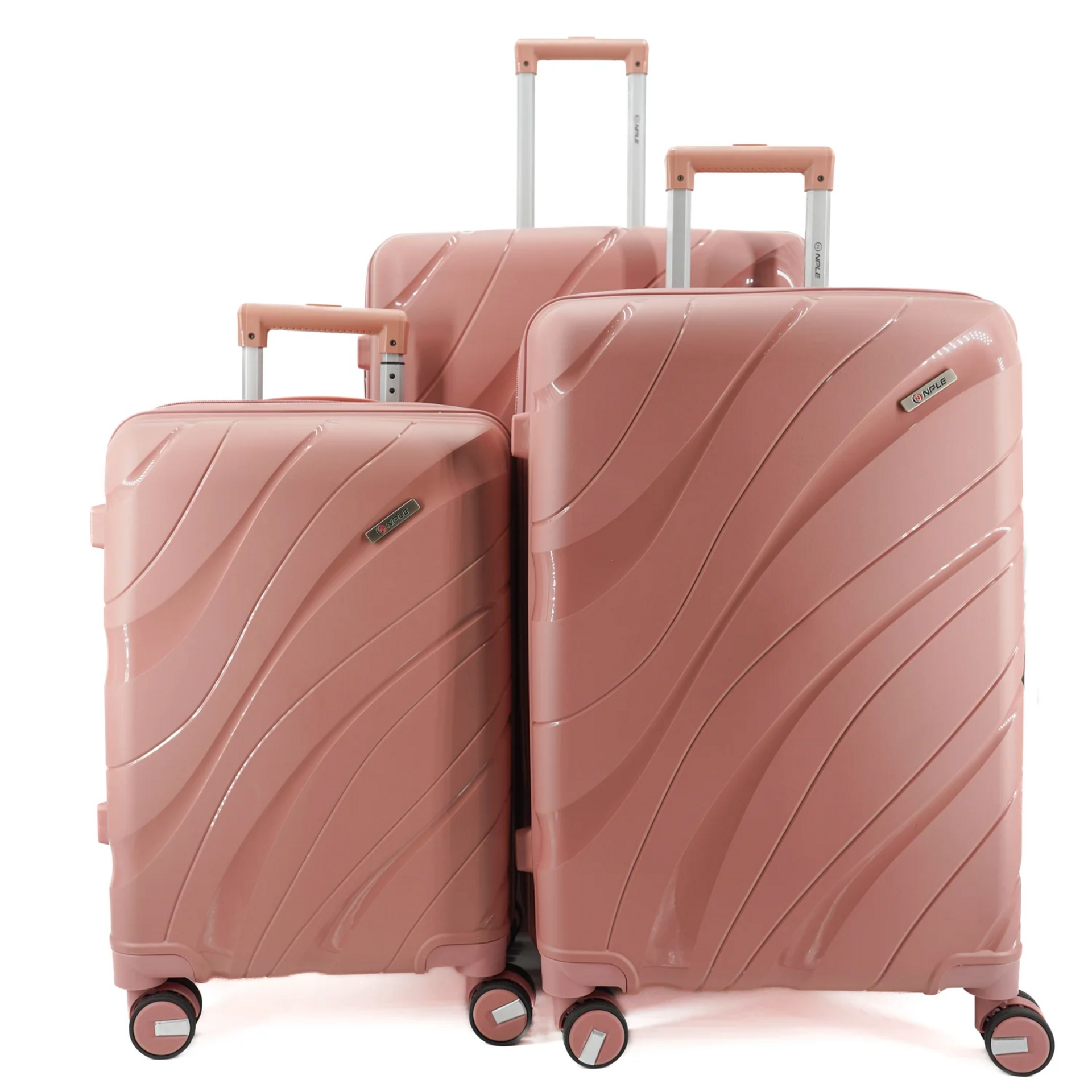 Set 3 trolley grande - medio - cabina-cabina espadibili  GOLDEN ROSE NPLE Linea  WAVE