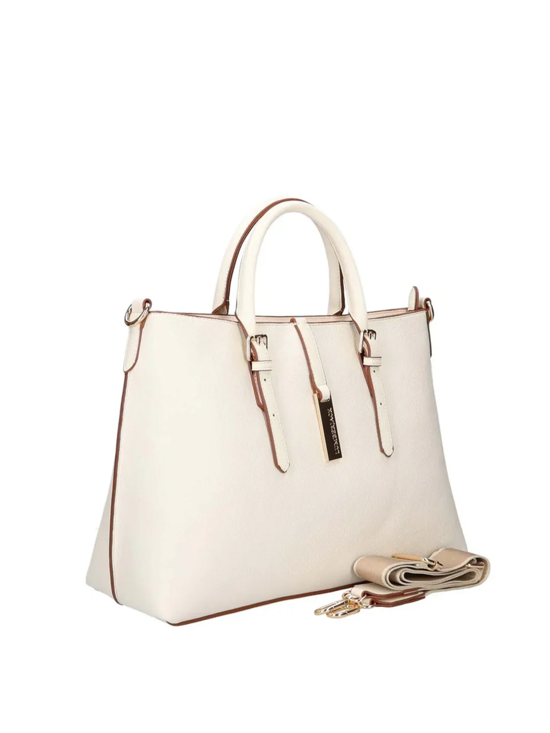 BORSA A MANO CON TRACOLLA   BIANCO lumberjack