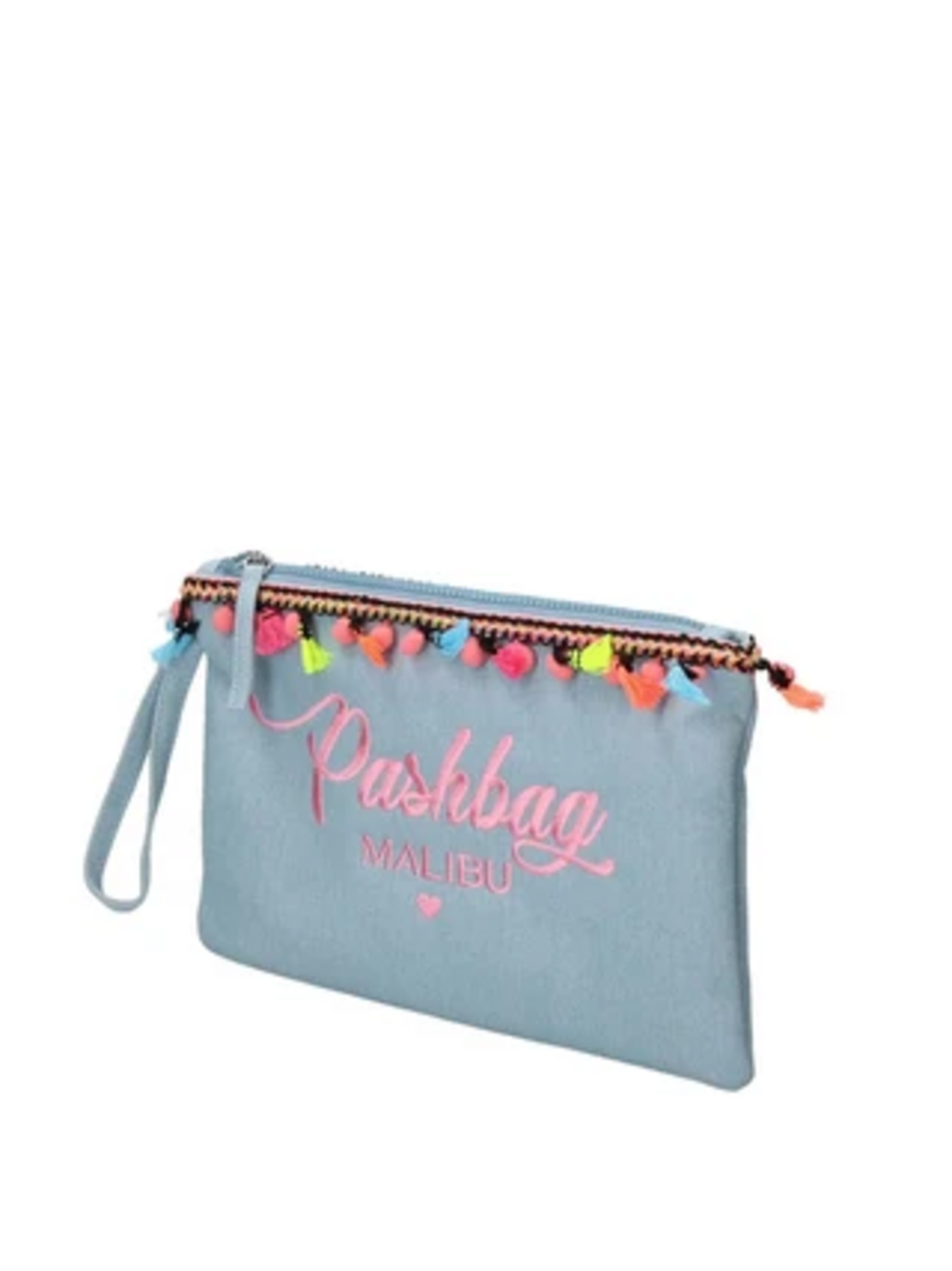 BORSA  POCHETTE TESSUTO CANVAS JEANS PASHBAG LINEA BEACH
