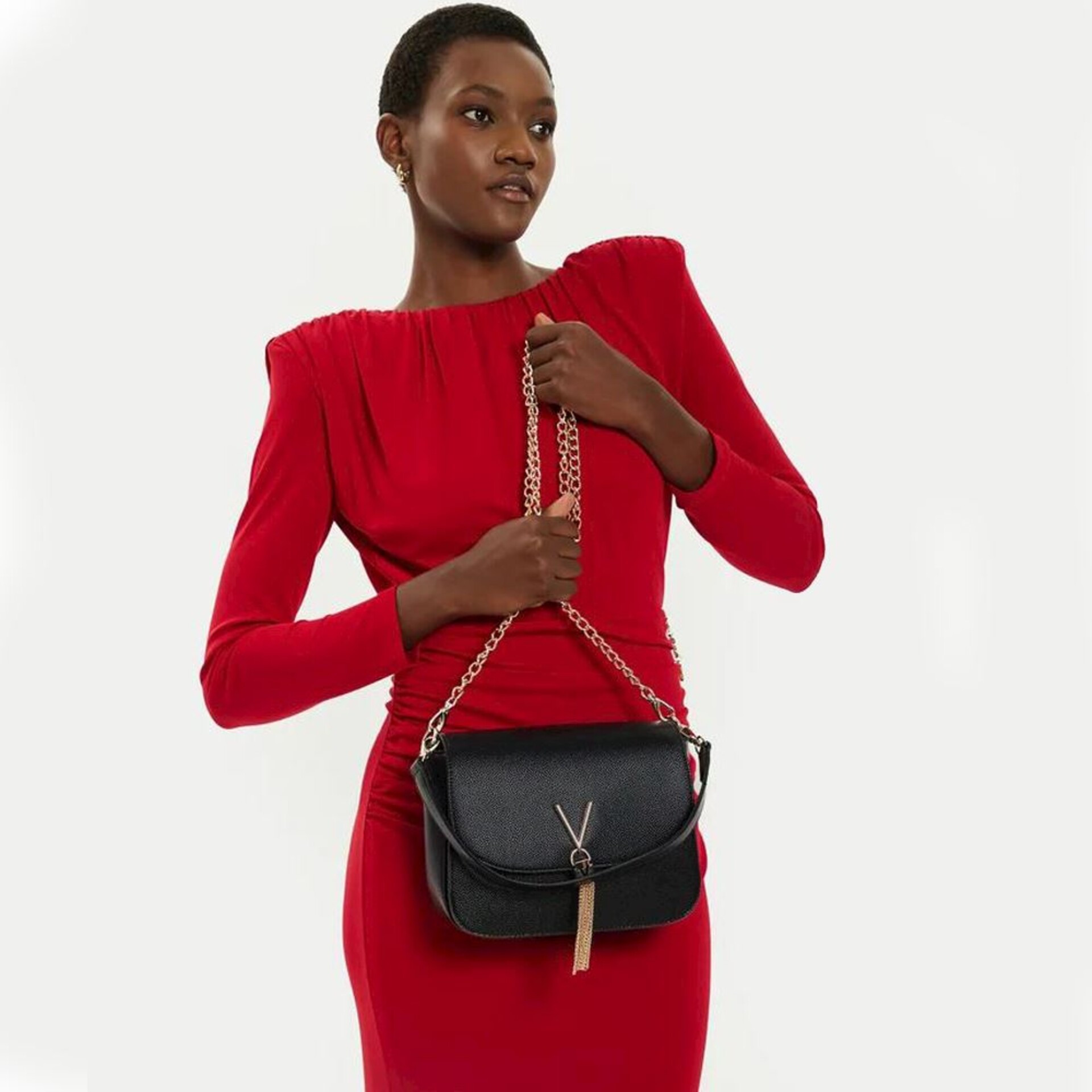 Borsa a Tracolla a grana metallizzata VALENTINO Linea Divina