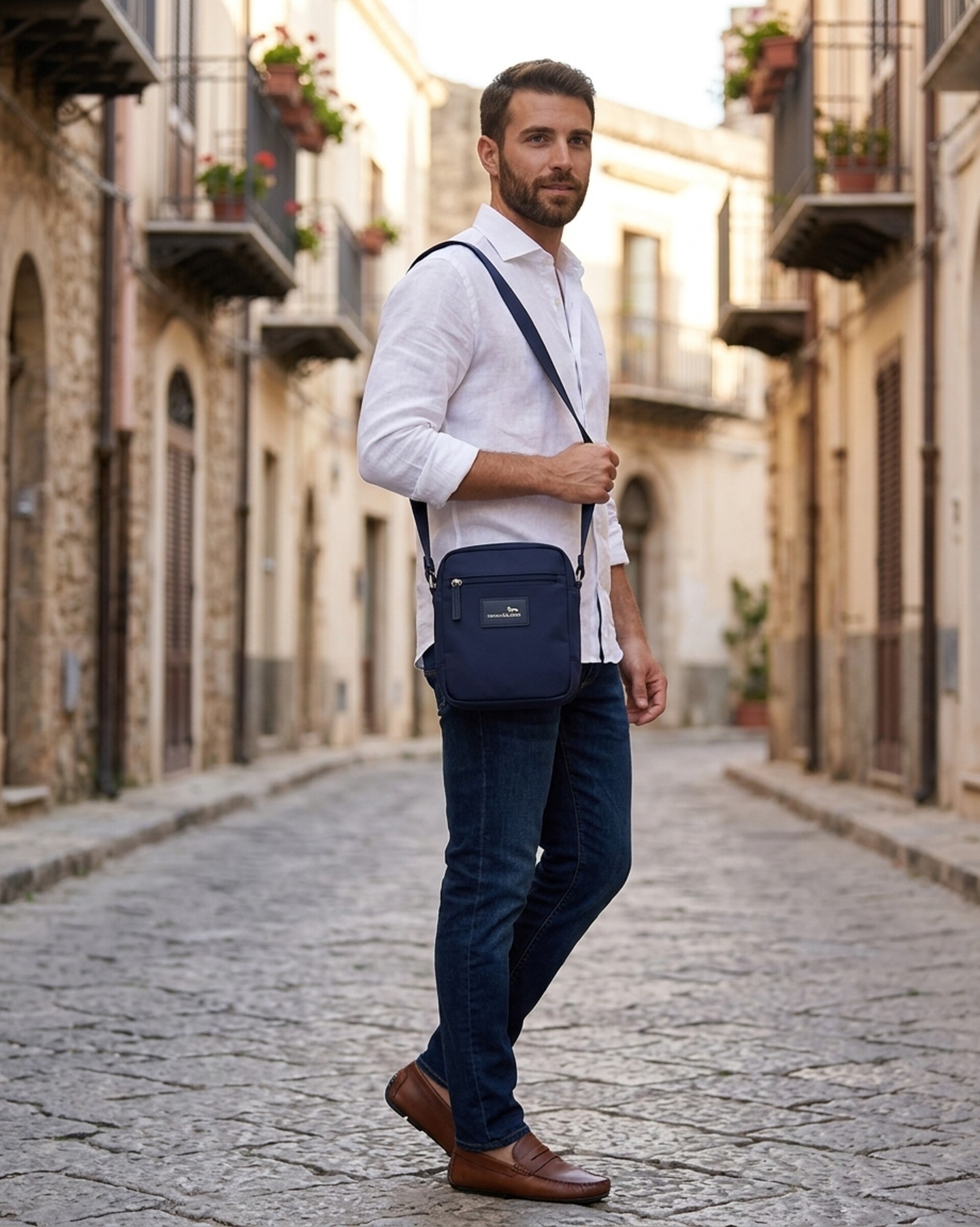 BORSELLO UOMO BLU Harmont & Blaine WEEK END