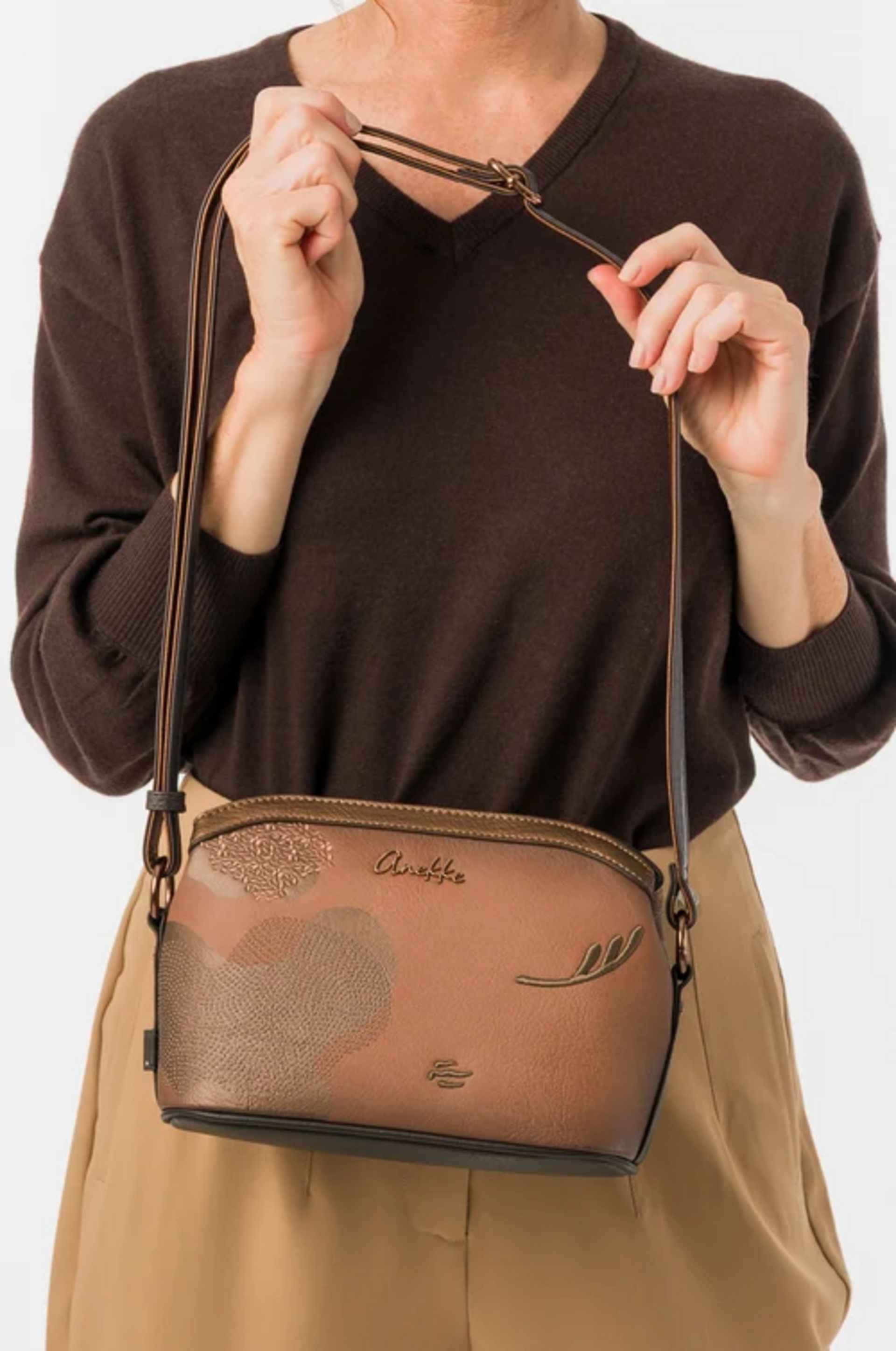 BORSA A TRACOLLA 3 SCOMPARTI ANEKKE Linea VOYAGE