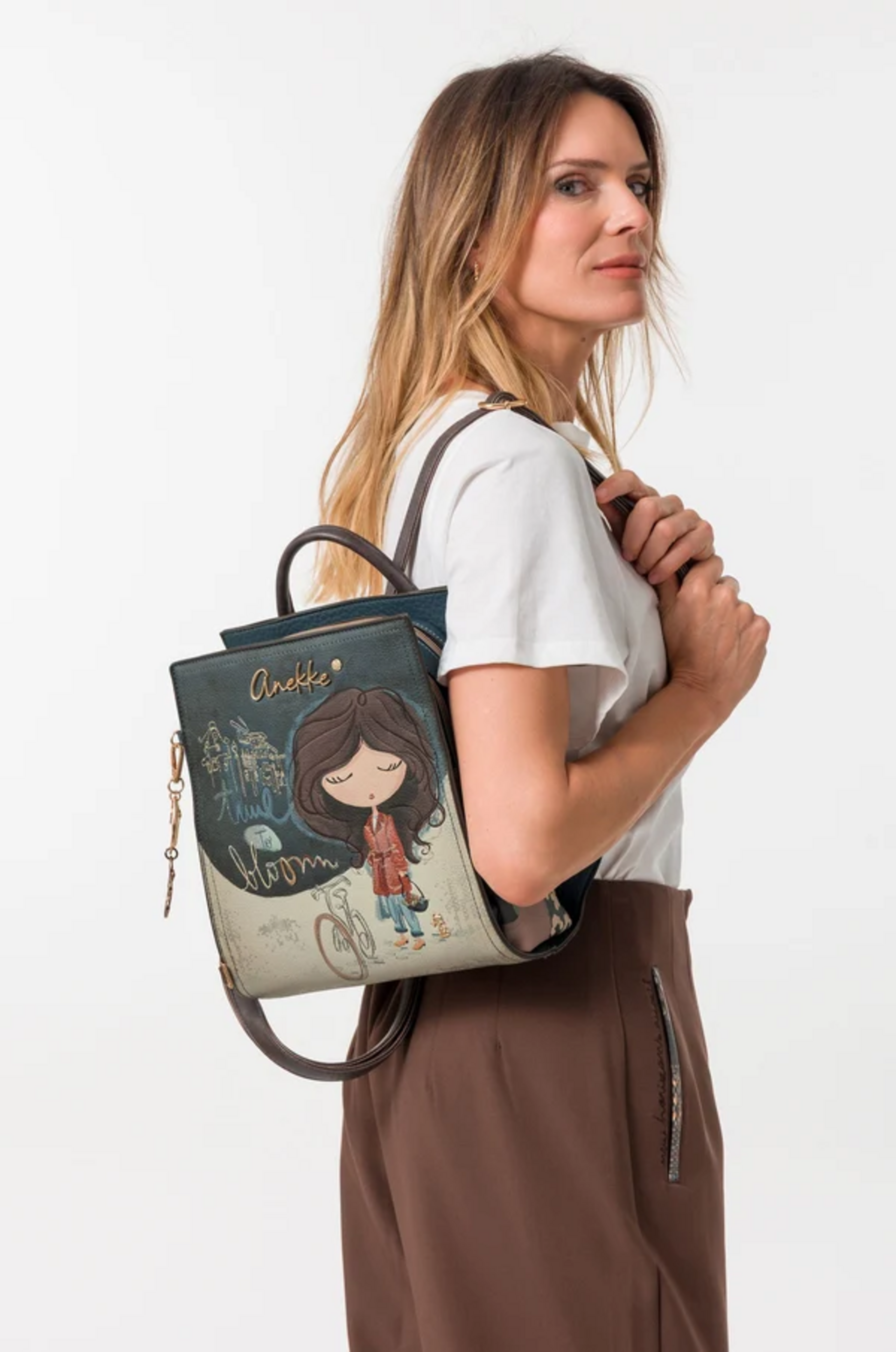 BORSA  A ZAINO  2 SCOMPARTI ANEKKE Linea Tulip