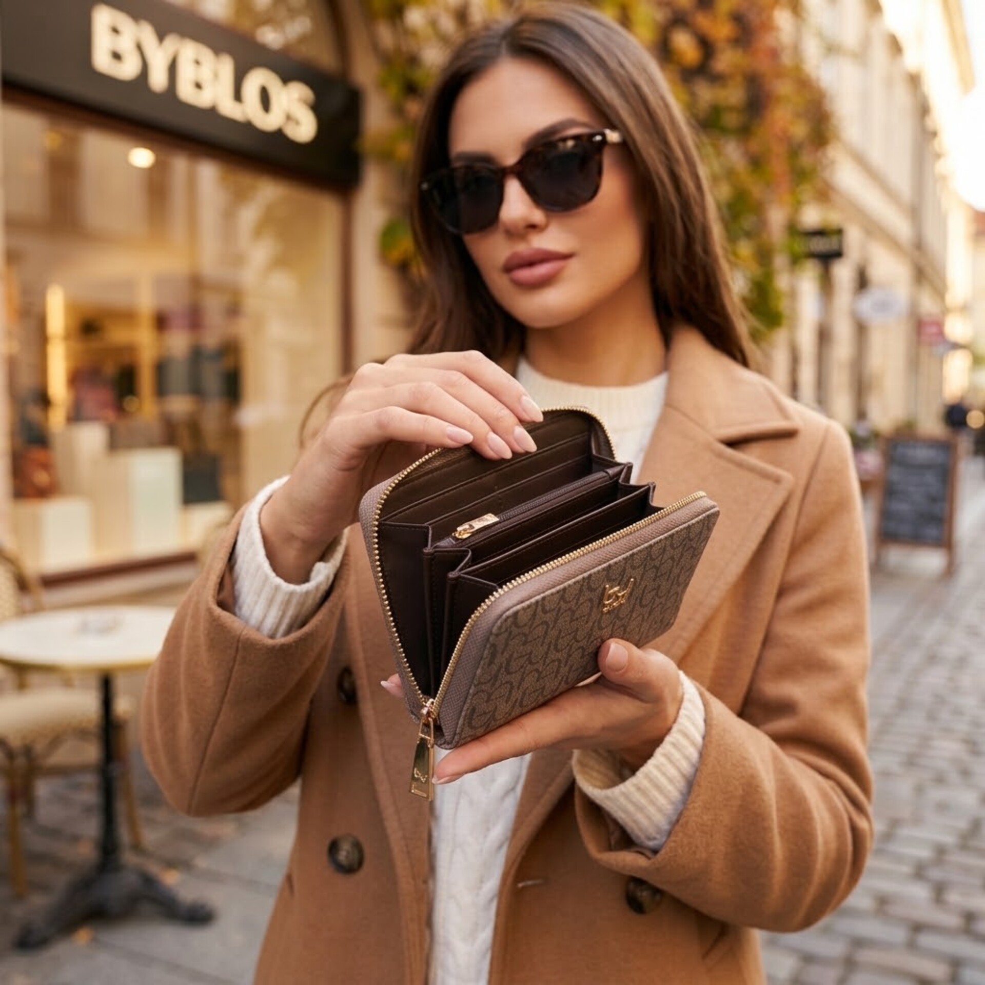PORTAFOGLIO DONNA CERNIERA CIOCCOLATO By Byblos LINEA NOTREDAME