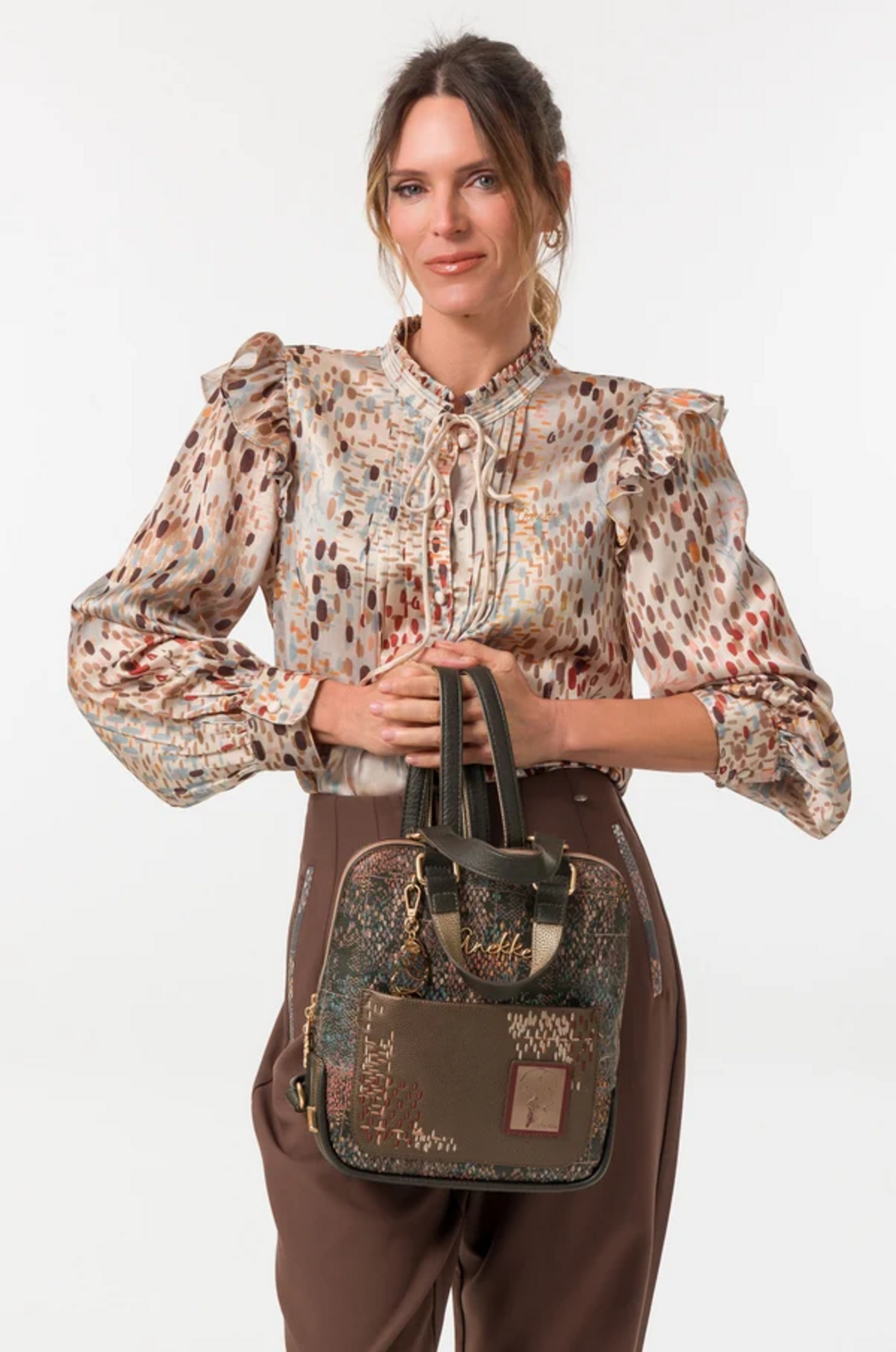BORSA A ZAINO CON MANICO CORTO ANEKKE Linea Blossom