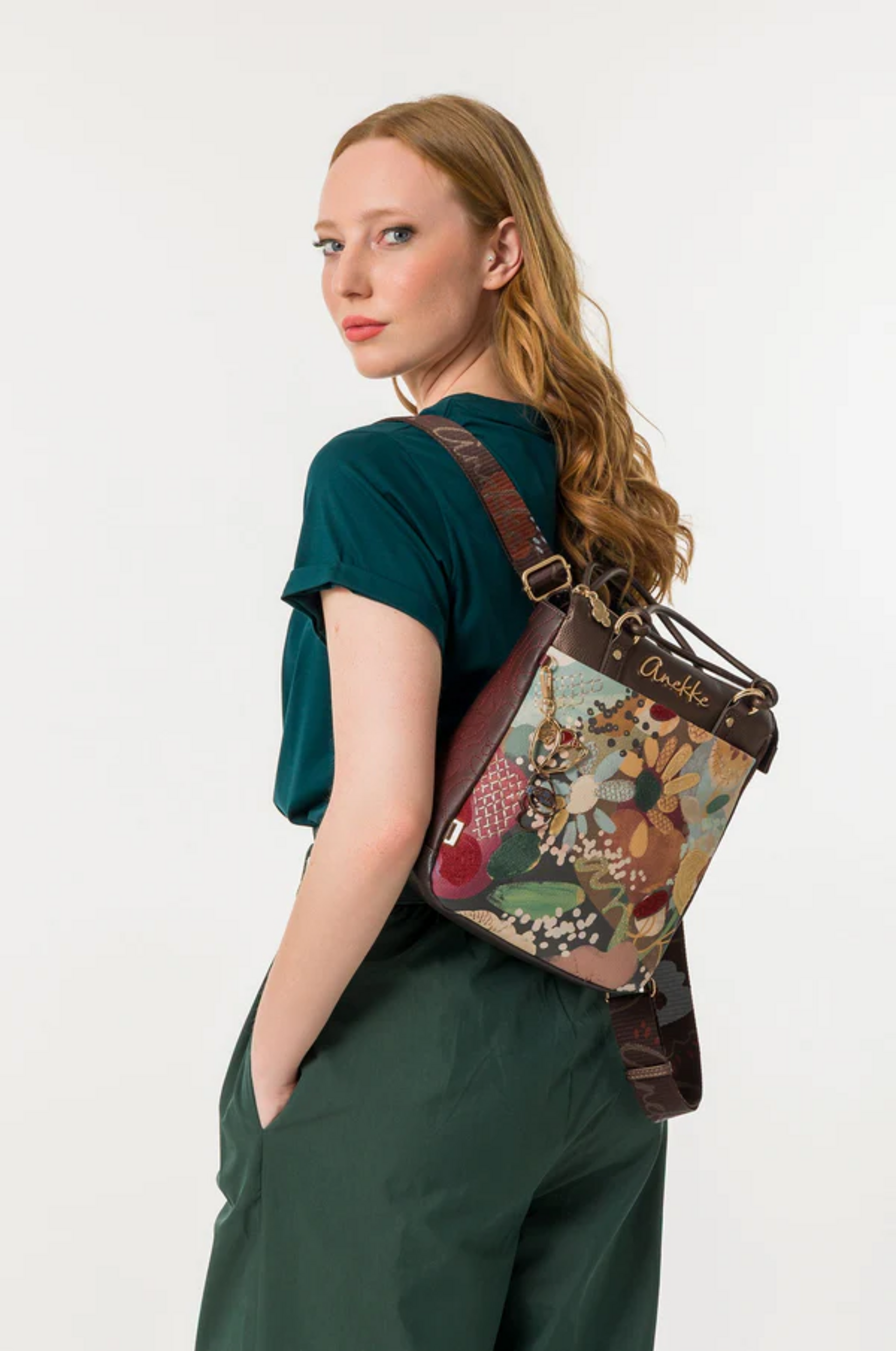 BORSA A ZAINO CON MANICO CORTO ANEKKE Linea Blossom