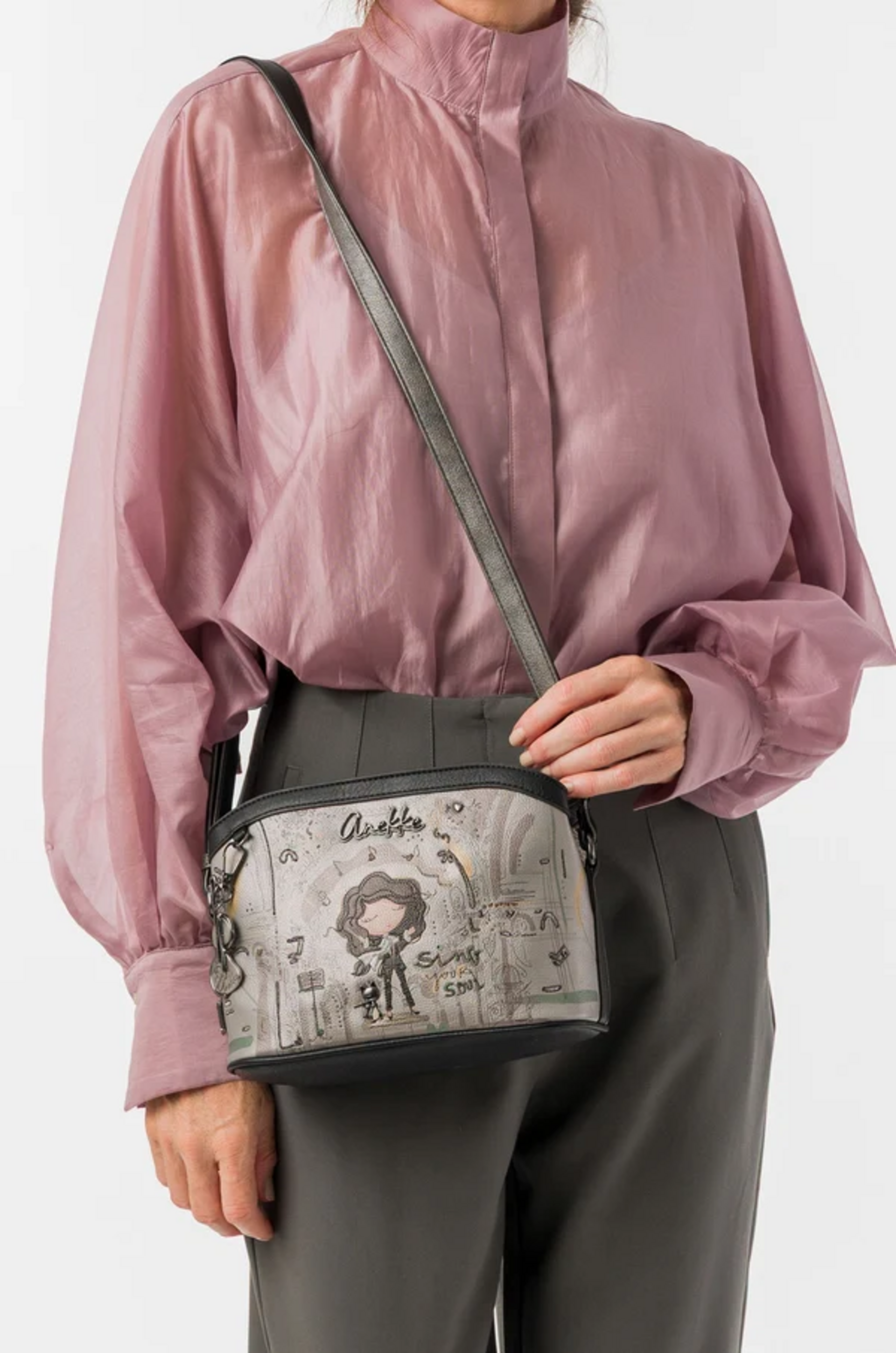 BORSA A TRACOLLA 3 SCOMPARTI ANEKKE Linea ORCHESTRA