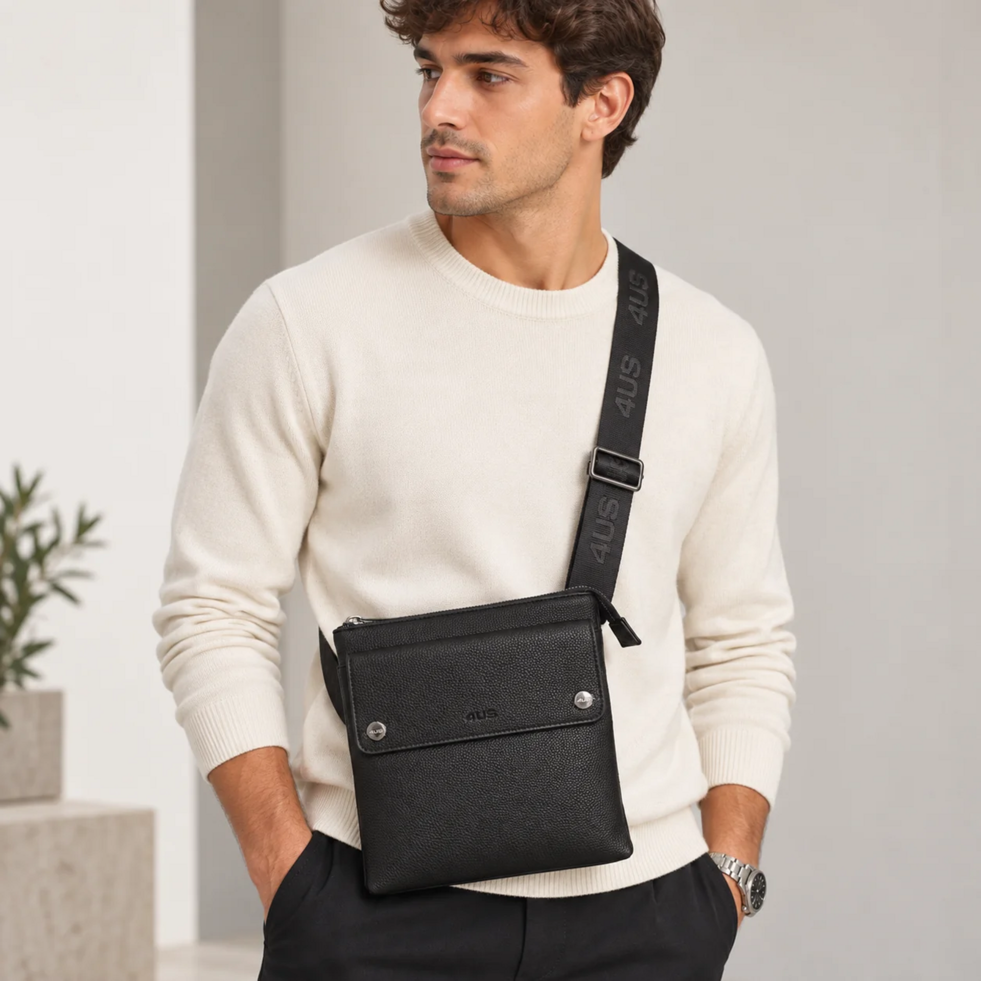 TRACOLLA  UOMO NERO 4US CESARE PACIOTTI 4US RETT