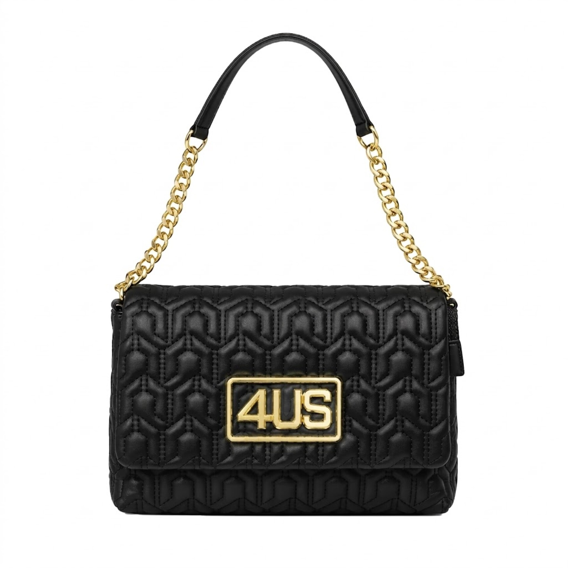 BORSA A TRACOLLA CON CATENA NERA 4US CESARE PACIOTTI 4US MABEL